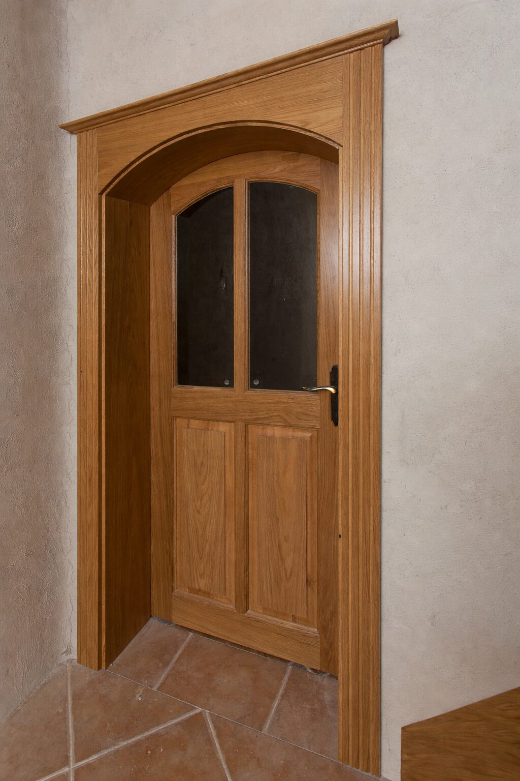 innentuer eiche rundbogen massivholz