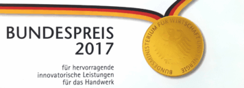 Bundespreis 2017 für hervorragende innovatorische Leistungen für das Handwerk - für das innovative CLIMAPANEEL Bundespreis 2017 für hervorragende innovatorische Leistungen für das Handwerk
